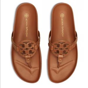 TORY BURCH Miller Cloud Sandal Aged Camello Size 7 US